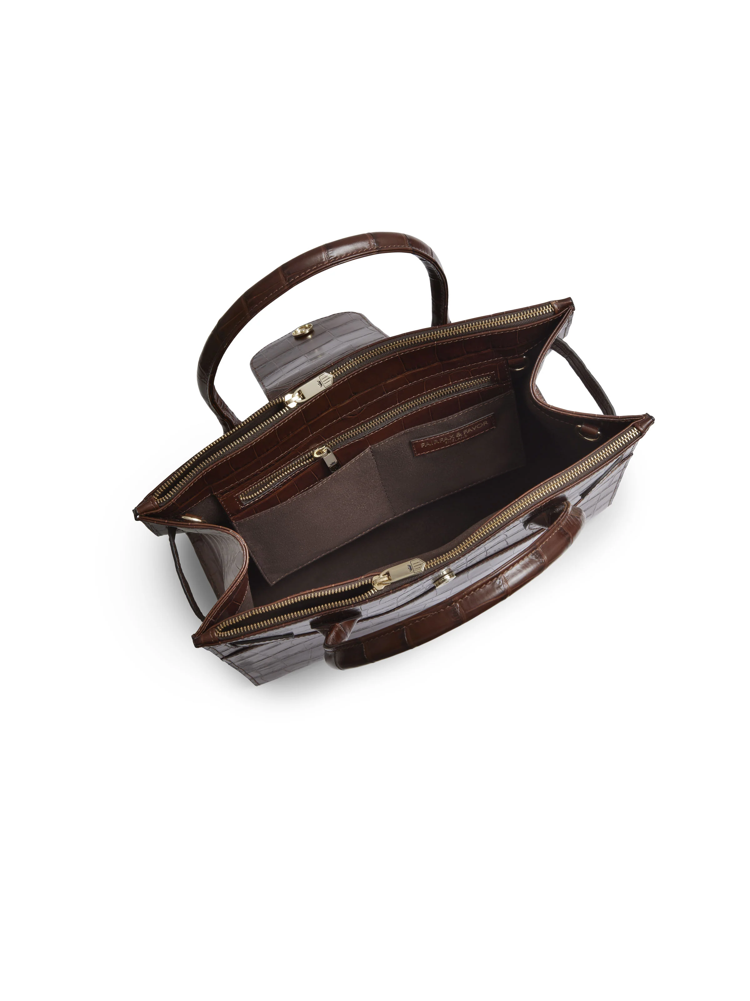 Windsor Work Bag - Conker Croc Leather - Image 5