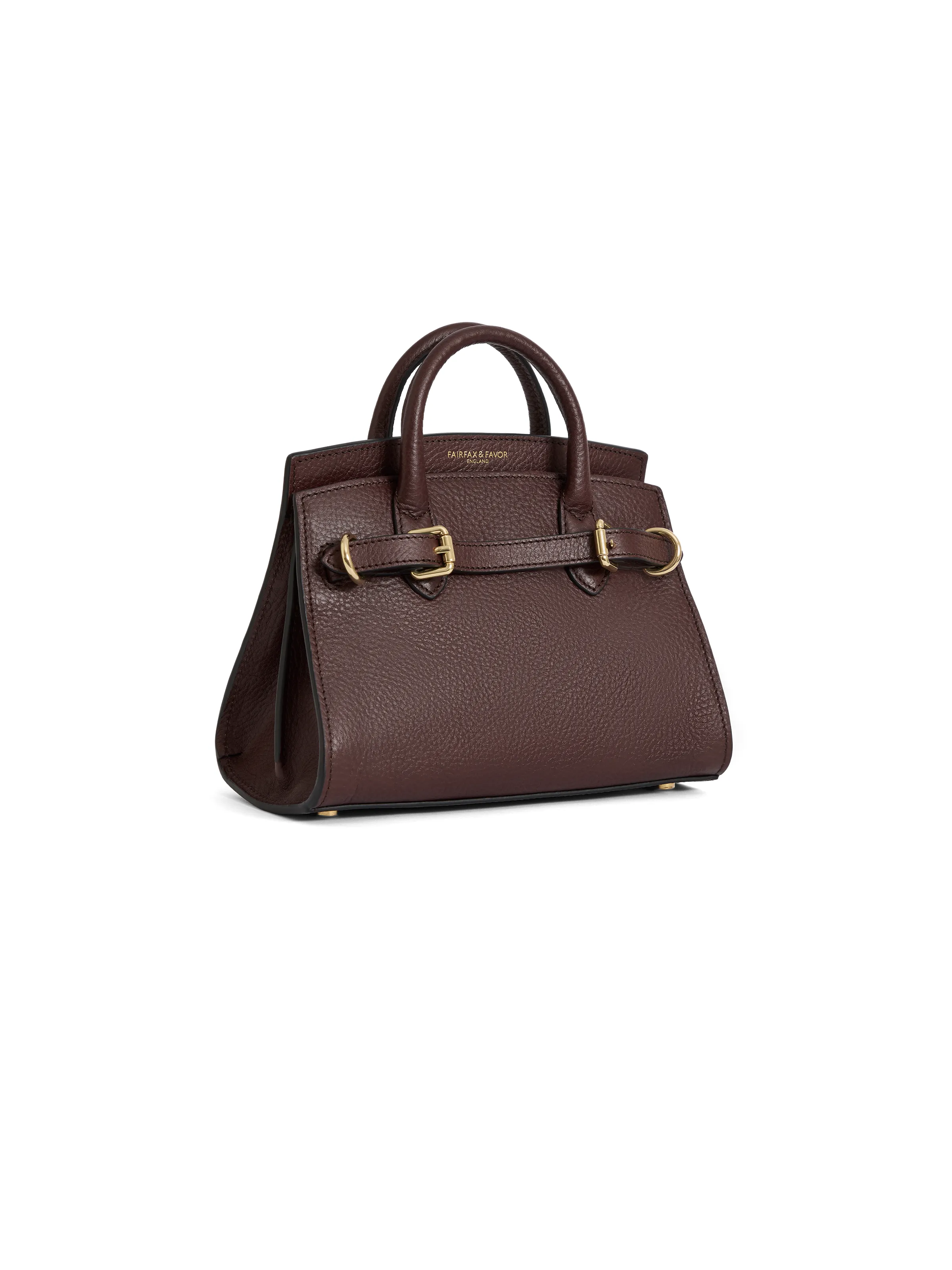 Town & Country - Micro Top Handle Bag - Burgundy Pebbled Leather - Image 4