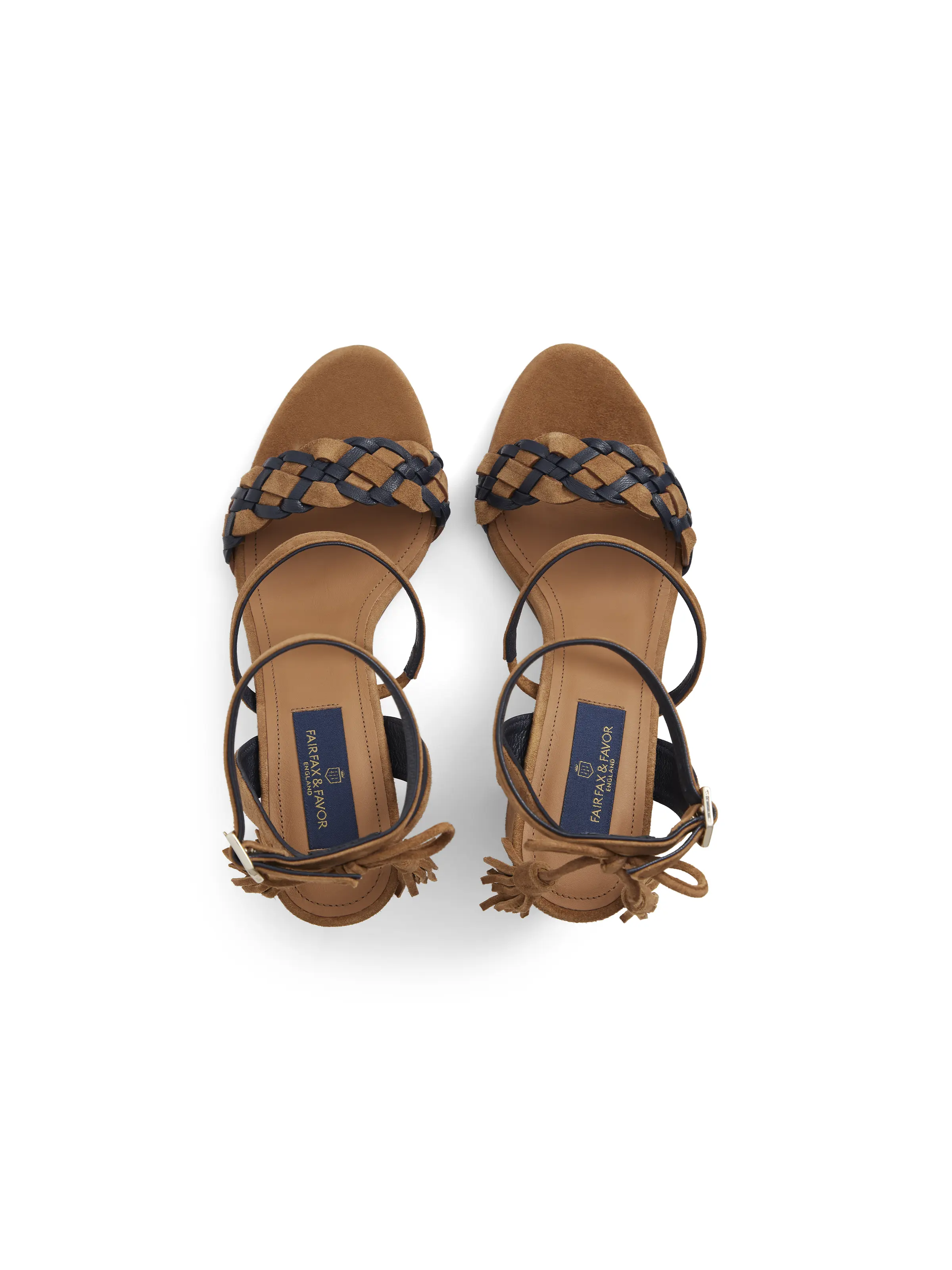 Tuscany Heel - Tan & Navy - Image 3