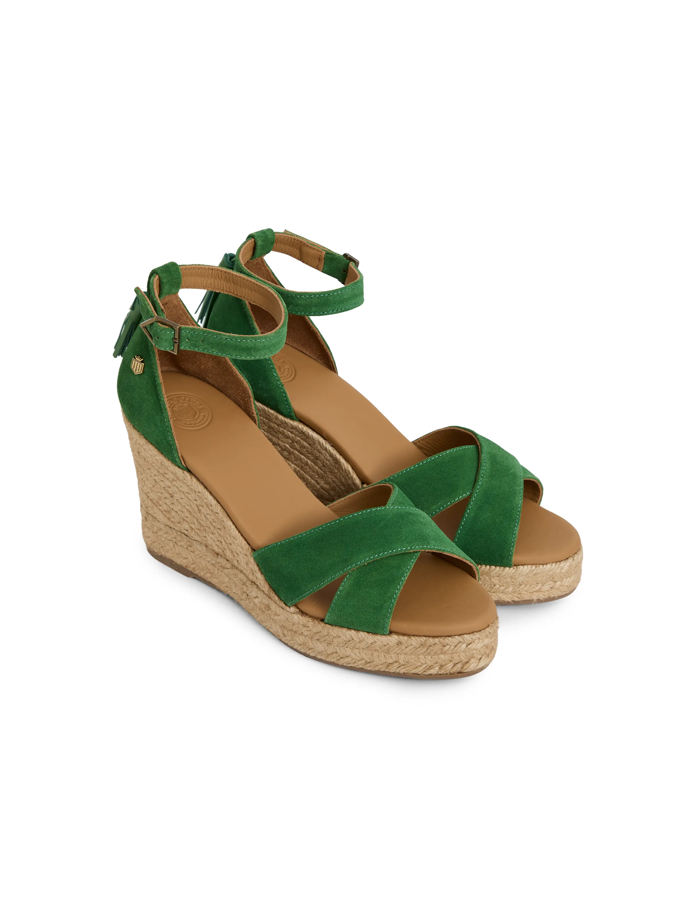 Valencia Wedge - Clover Green Suede - Image 3