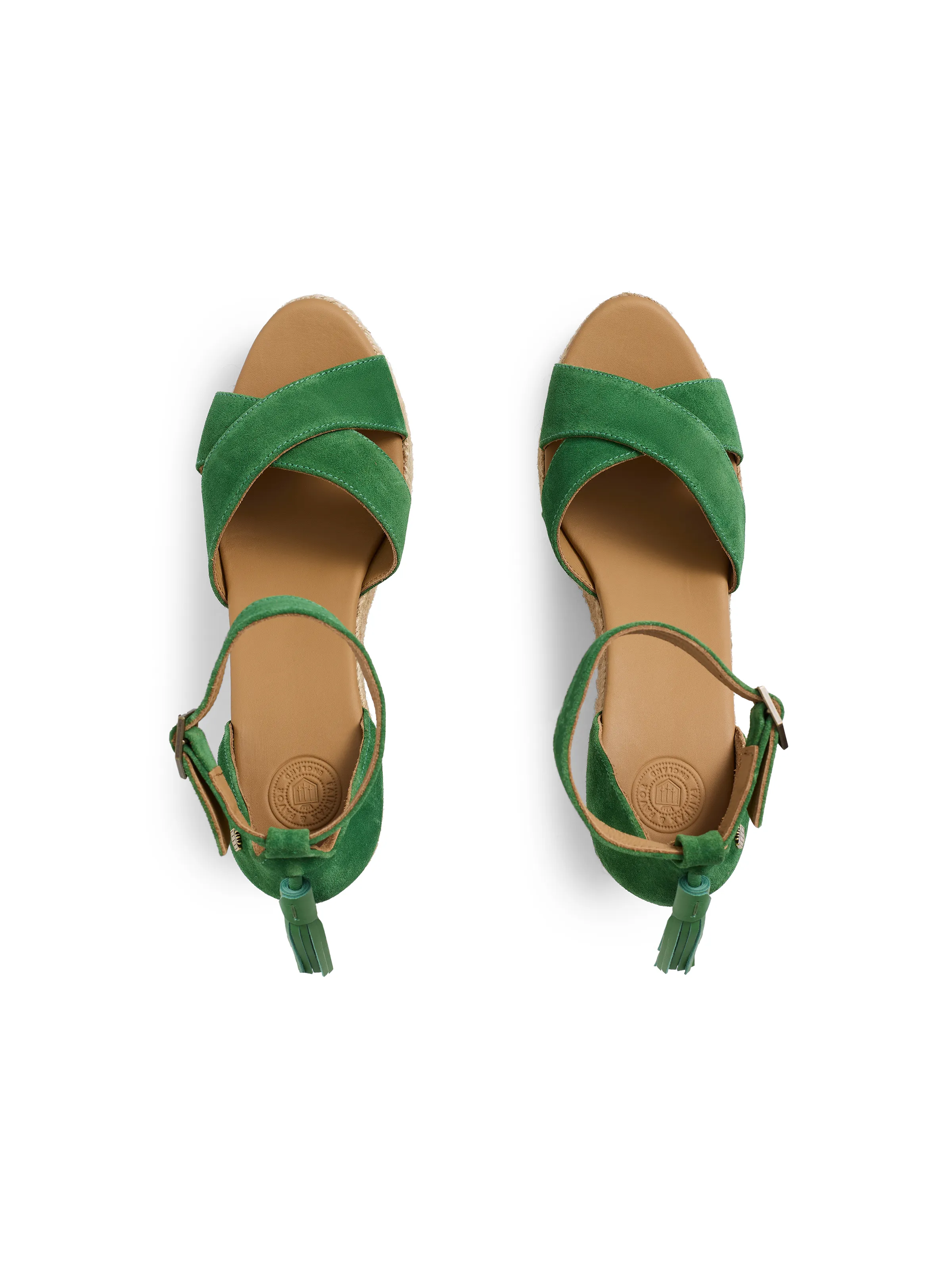 Valencia Wedge - Clover Green Suede - Image 4