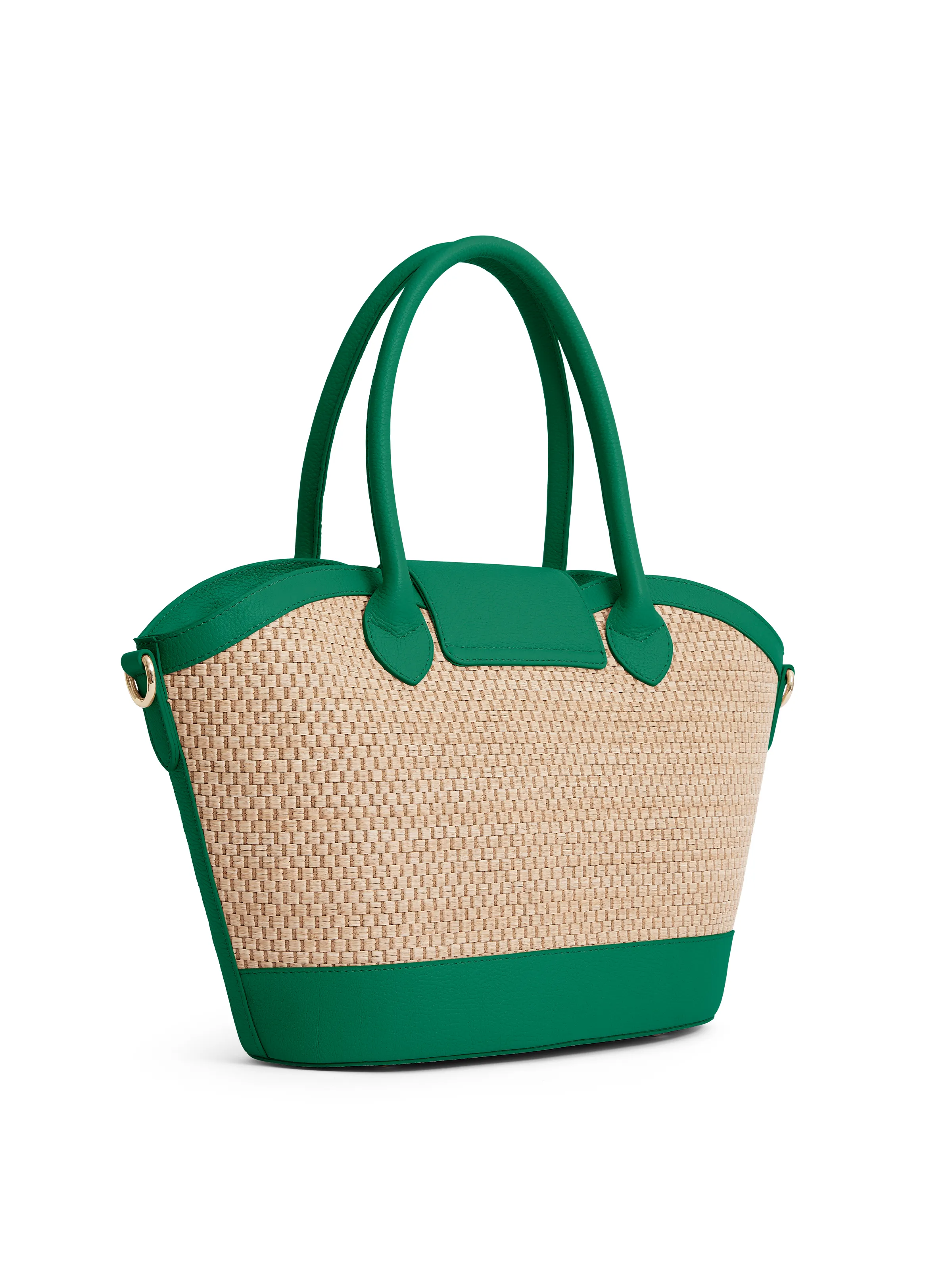 Windsor Basket Bag - Clover Green Leather - Image 3