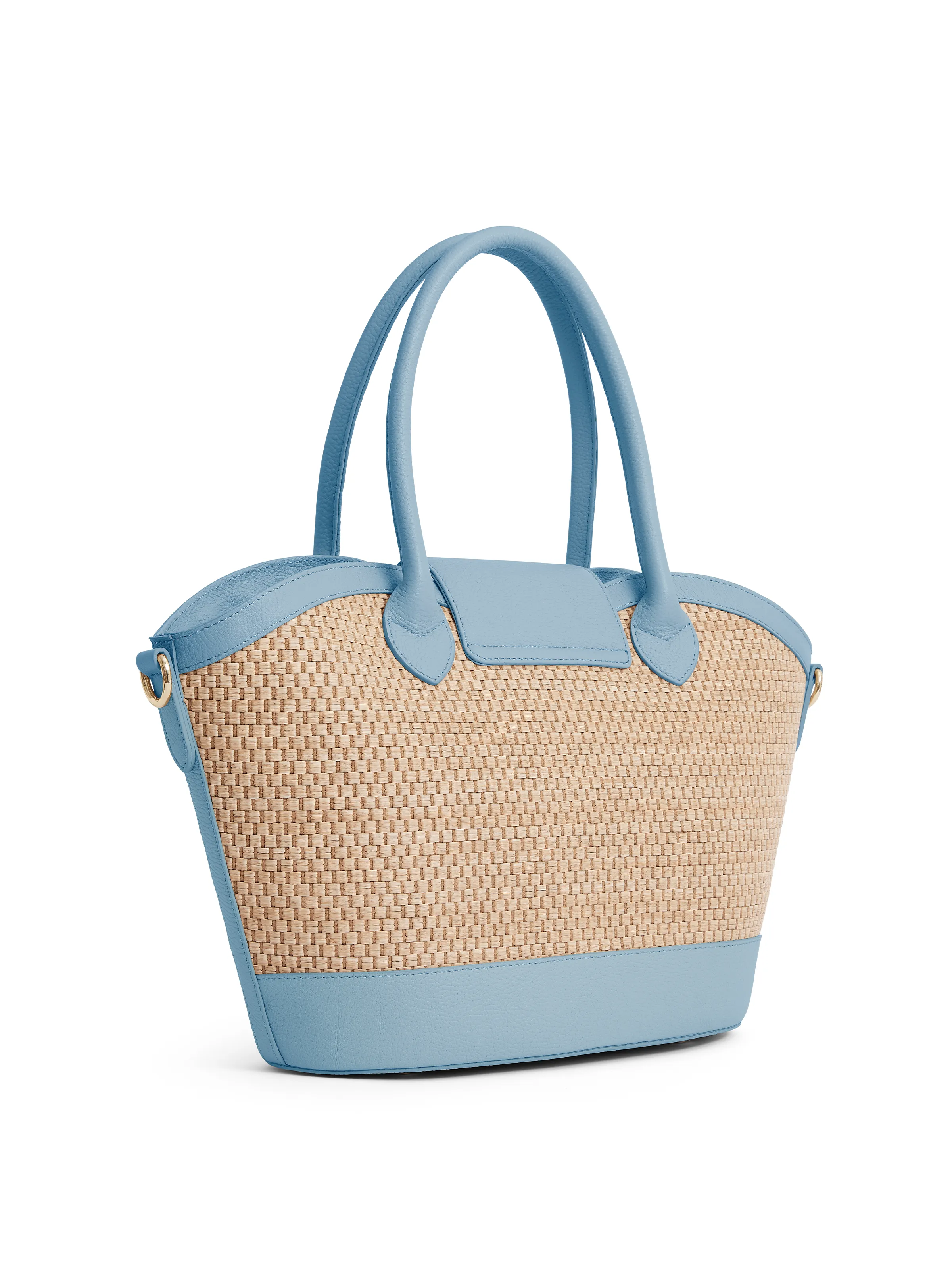 Windsor Basket Bag - Sky Blue Leather (Stockist Exclusive) - Image 3