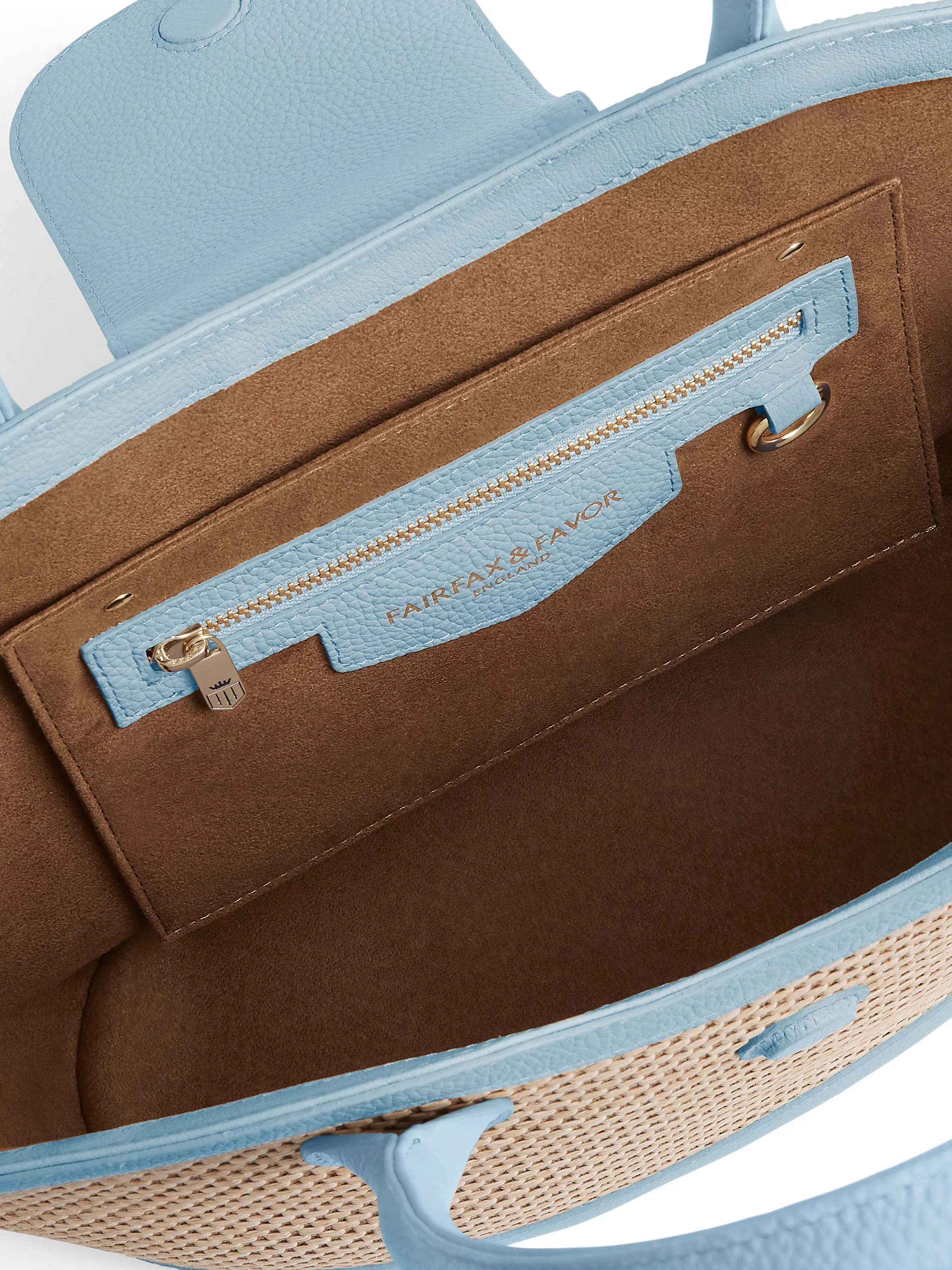 Windsor Basket Bag - Sky Blue Leather (Stockist Exclusive) - Image 5