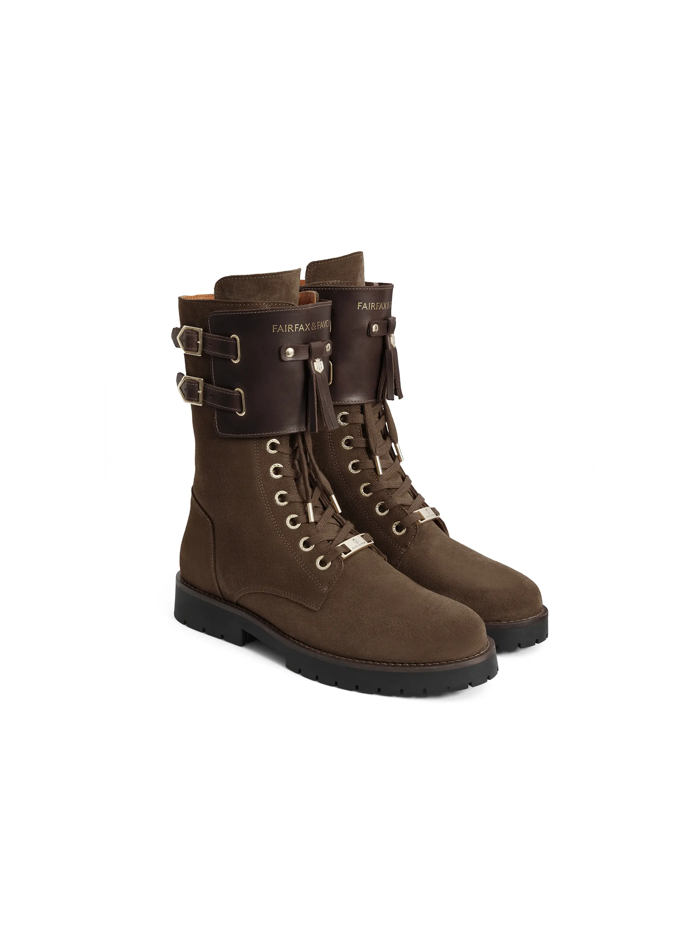 Windsor Combat Boot - Chocolate Suede - Image 2