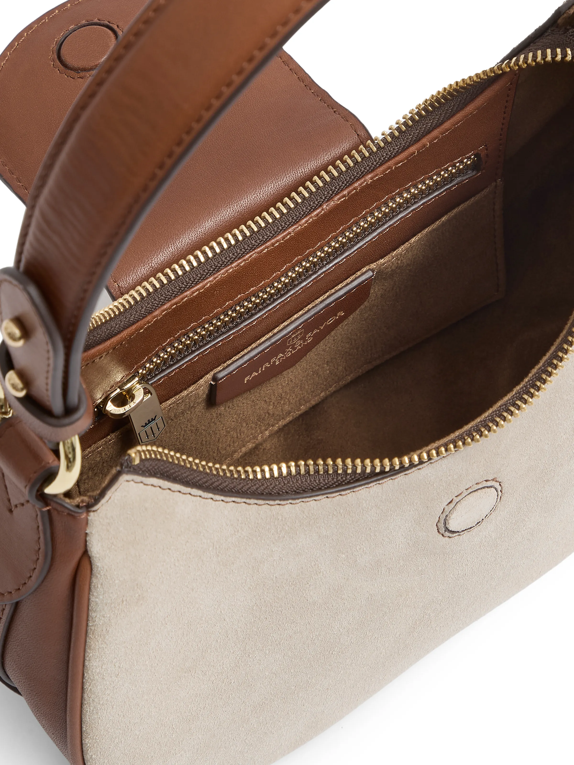 Windsor Shoulder Bag - Tan & Stone Leather - Image 5