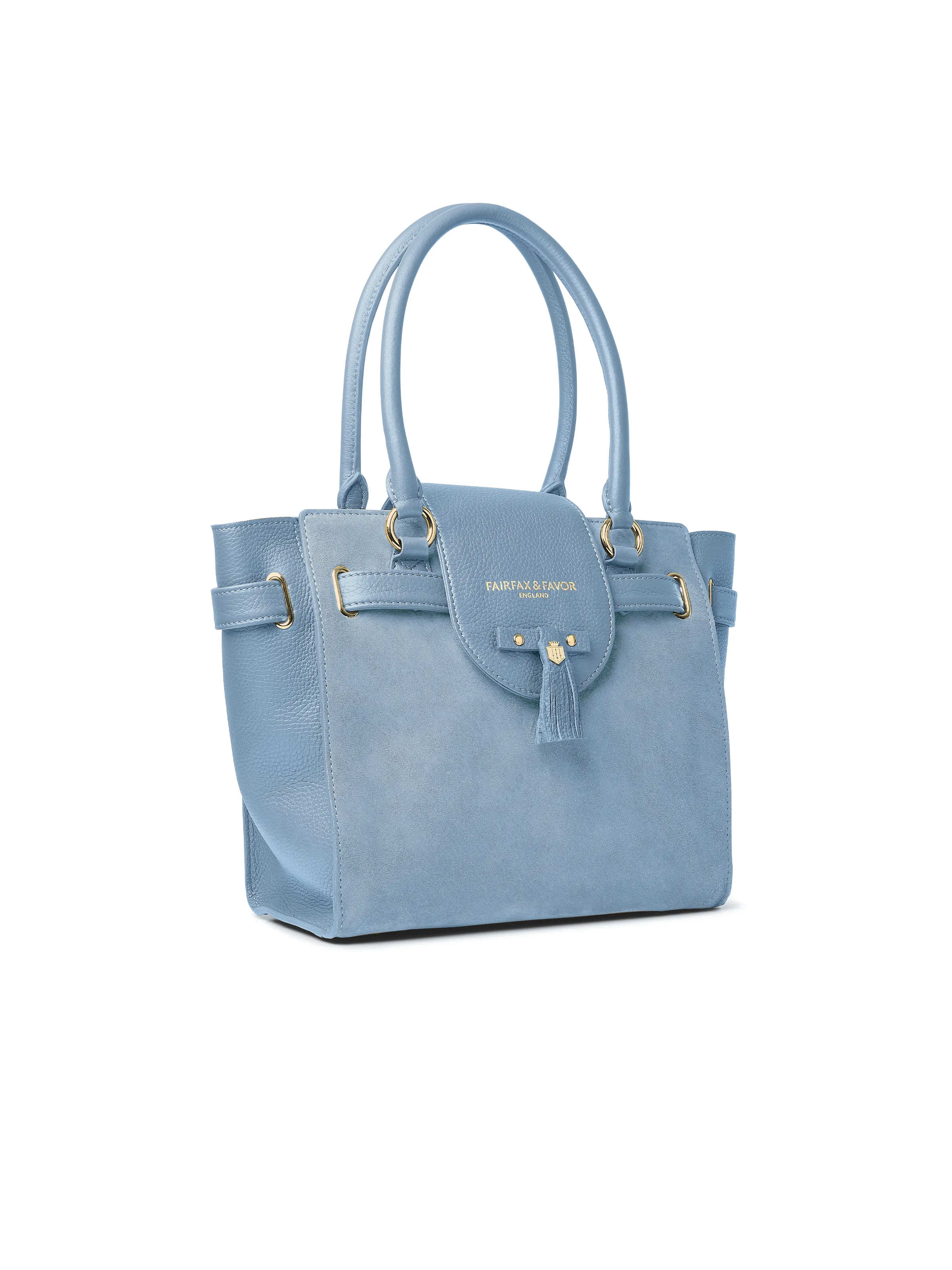 Windsor Tote - Sky Blue Suede - Image 4