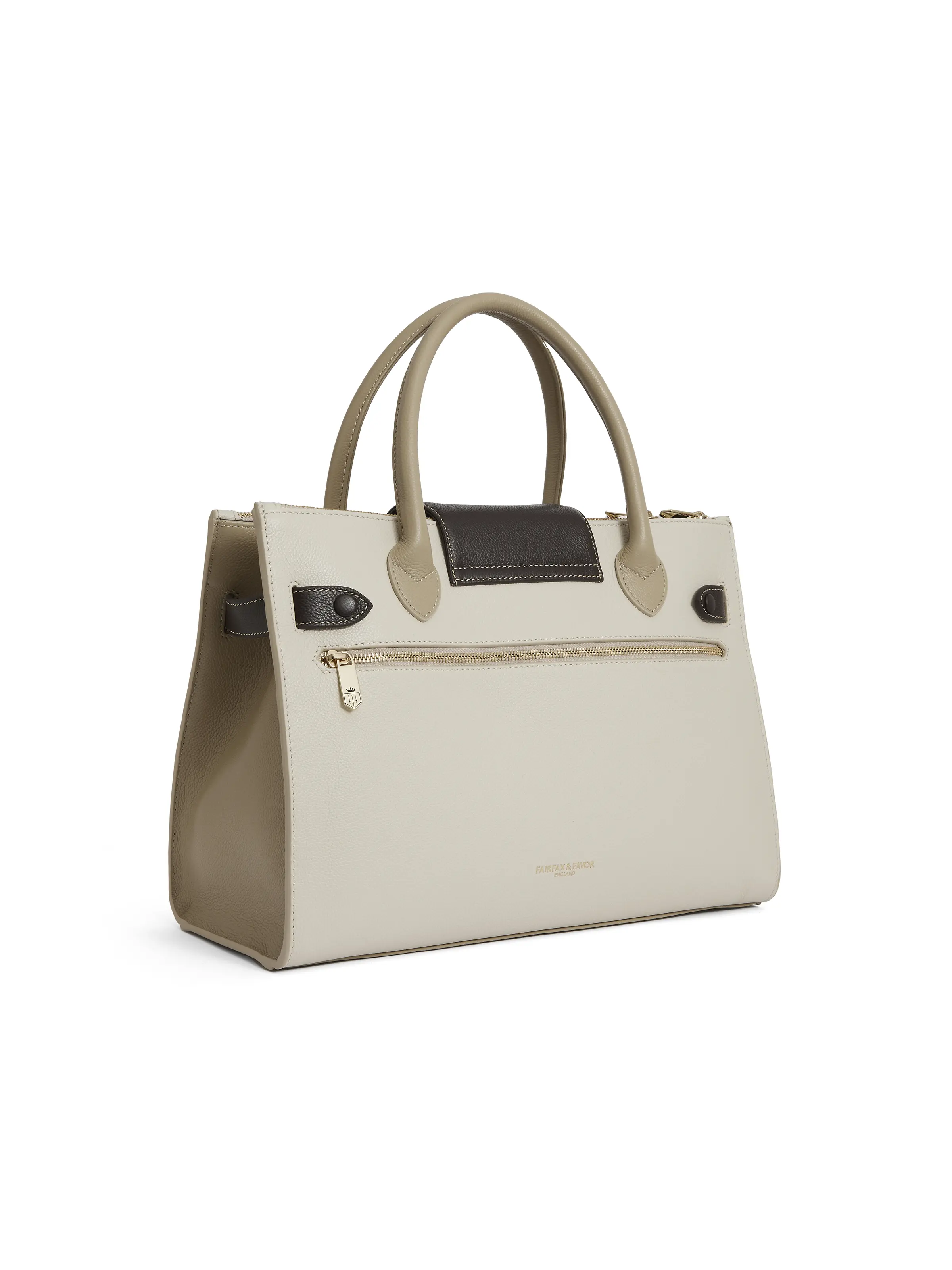 Windsor Work Bag - Neutral Tri-Colour Leather - Image 3