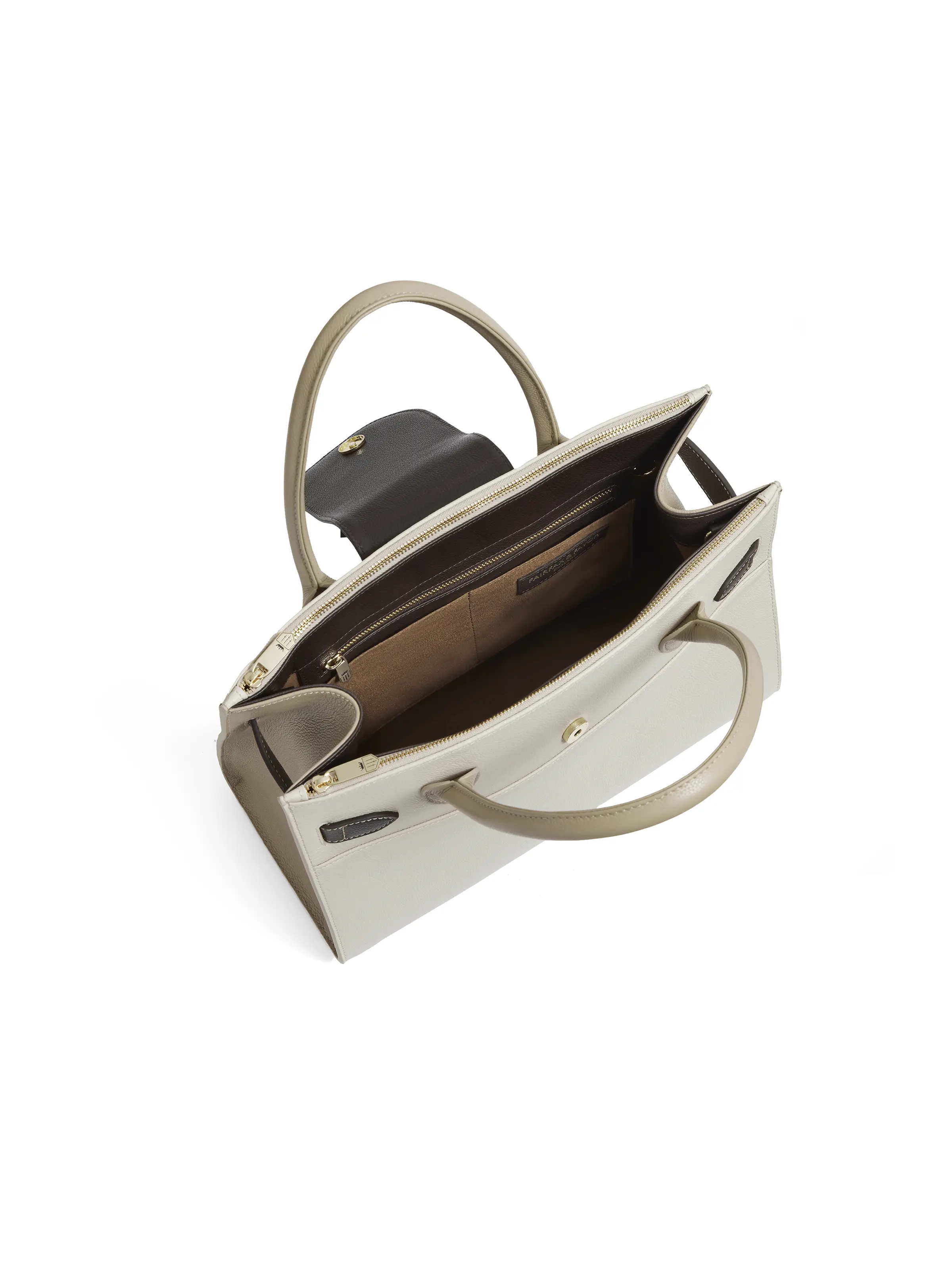 Windsor Work Bag - Neutral Tri-Colour Leather - Image 5