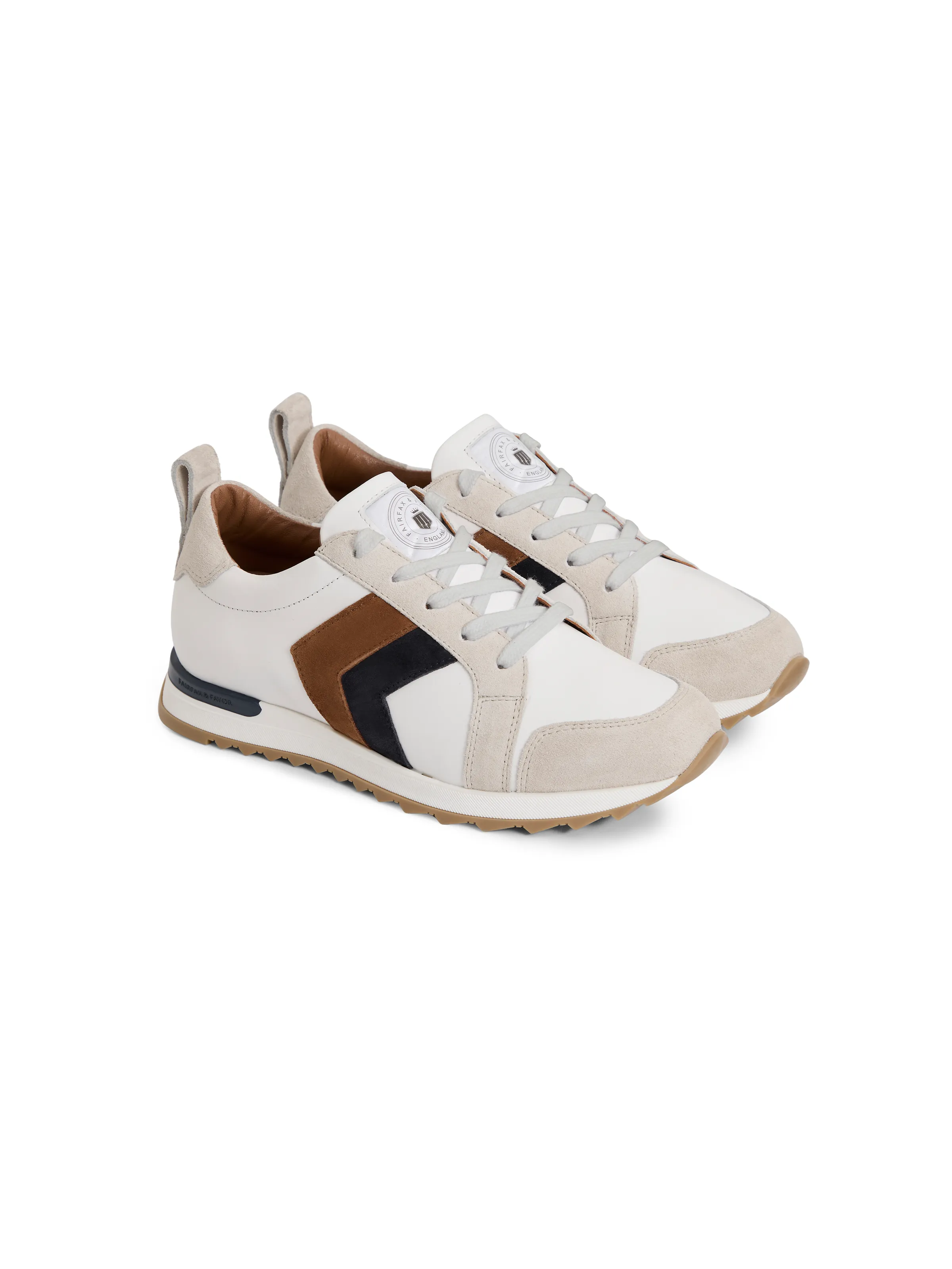 Xandra - White - Tan & Navy - Image 3