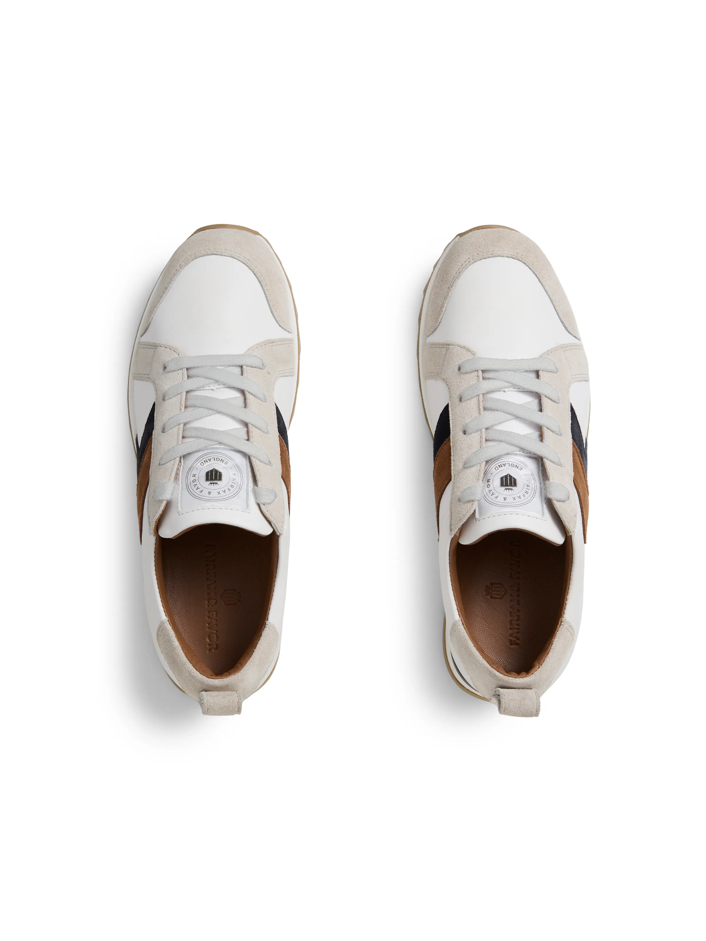 Xandra - White - Tan & Navy - Image 4