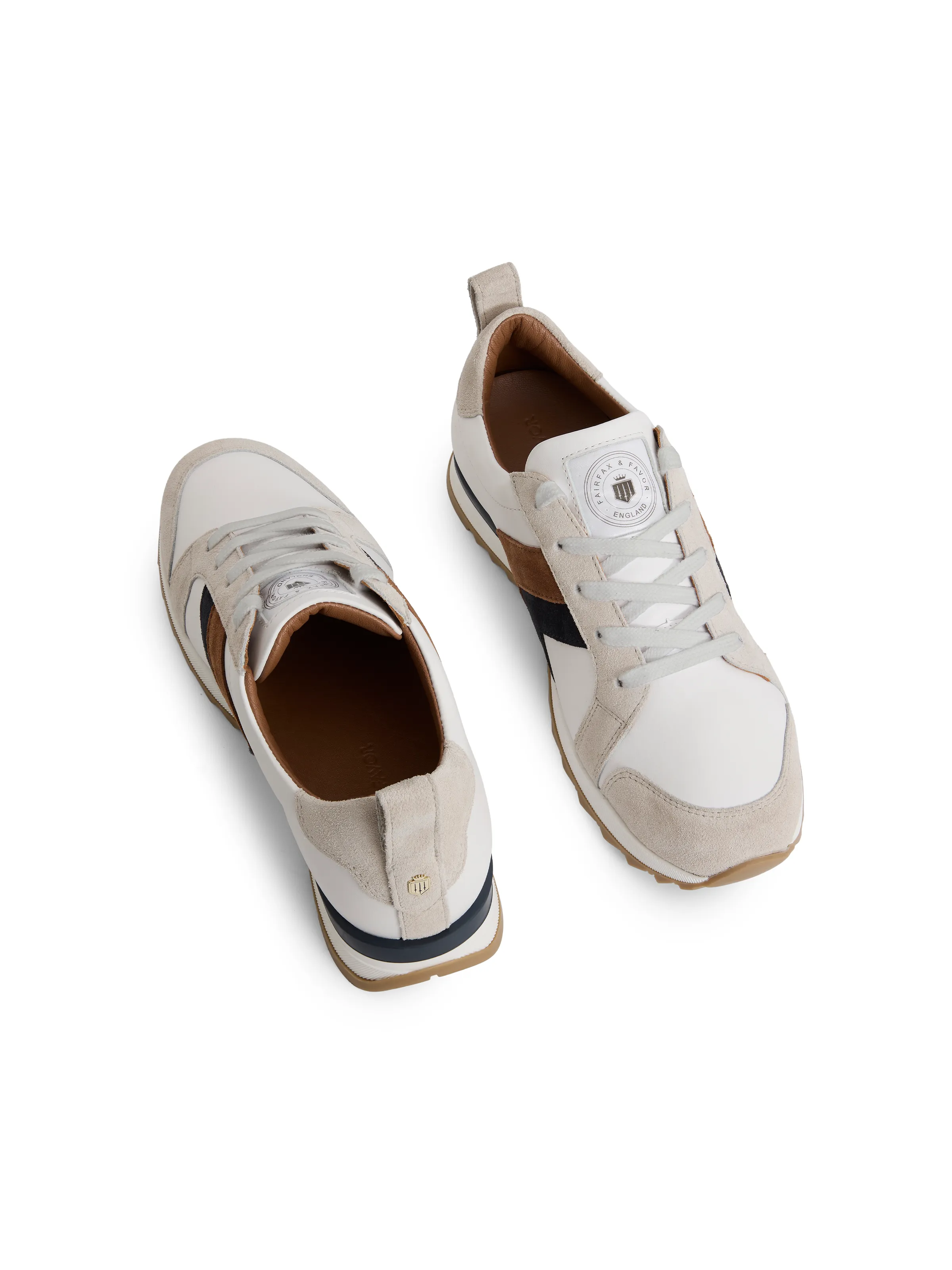Xandra - White - Tan & Navy - Image 5